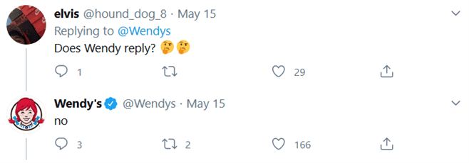 Wendy's sarcastic tweet