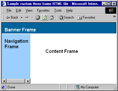 alt="Screenshot of an early 2000s-era Internet Explorer window displaying a site with multiple frames.