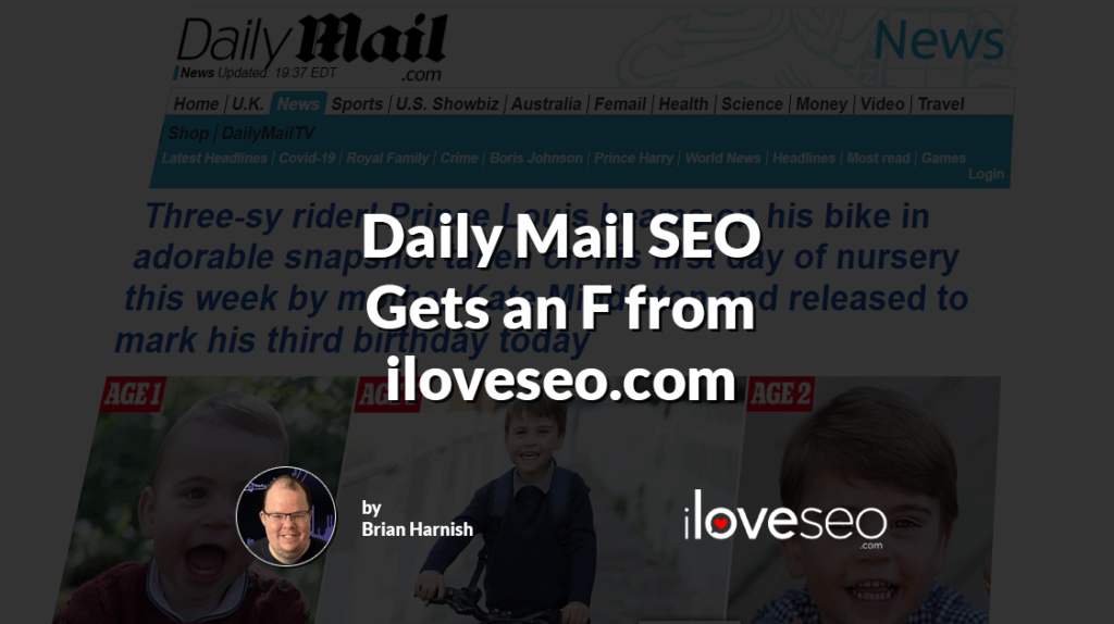 Daily Mail SEO Gets an F from iloveseo.com