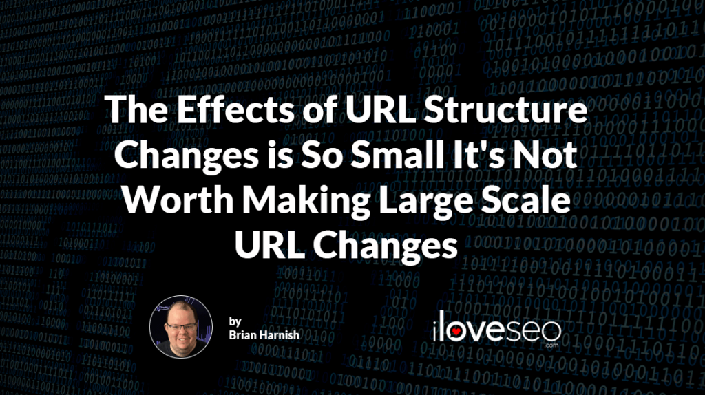 The Effects of URL Structure Changes Are So Small It's Not Worth Making Large-Scale URL Changes
