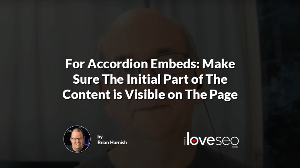 For Accordion Embeds: Make Sure The Initial Part of The Content is Visible on The Page