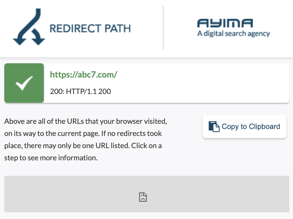 Screenshot of the Aiyama Redirect Path SEO Chrome Extension.